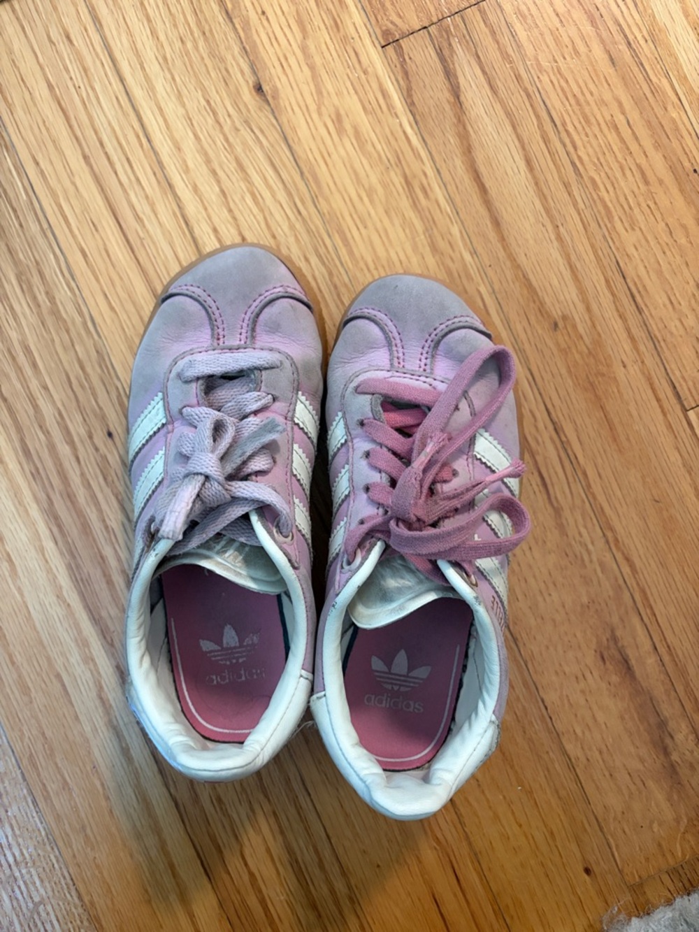 adidas Kids Light Pink Suede Gazelle sneakers